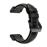 26mm Garmin Watch Strap | Stitched Leather | 2 Colours Available