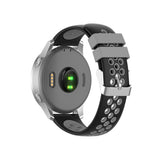 18mm Garmin Watch Strap | Black/Grey Silicone Sports