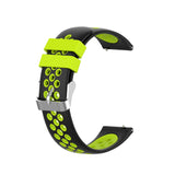 18mm Garmin Watch Strap | Black/Luminous Green Silicone Sports