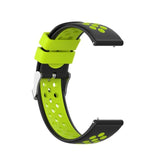 18mm Garmin Watch Strap | Black/Luminous Green Silicone Sports