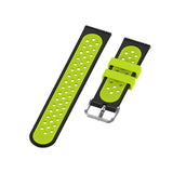 18mm Garmin Watch Strap | Black/Luminous Green Silicone Sports