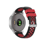 18mm Garmin Watch Strap | Black/Red Silicone Sports
