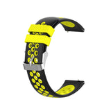 18mm Garmin Watch Strap | Black/Yellow Silicone Sports