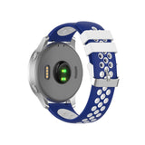 18mm Garmin Watch Strap | Blue/White Silicone Sports