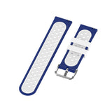 18mm Garmin Watch Strap | Blue/White Silicone Sports