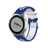18mm Garmin Watch Strap | Blue/White Silicone Sports