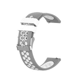 18mm Garmin Watch Strap | Grey/White Silicone Sports