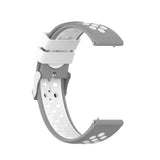 18mm Garmin Watch Strap | Grey/White Silicone Sports