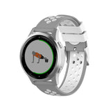 18mm Garmin Watch Strap | Grey/White Silicone Sports