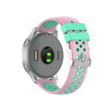 18mm Garmin Watch Strap | Pink/Green Silicone Sports