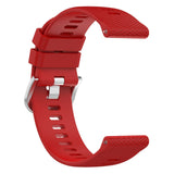 18mm Garmin Watch Strap | Red Grained Silicone