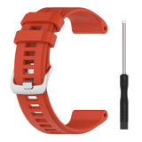 22mm Garmin Watch Strap | Plain Silicone (Silver Buckled) | 10 Colours Available