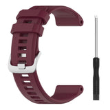 22mm Garmin Watch Strap | Plain Silicone (Silver Buckled) | 10 Colours Available