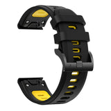 26mm Garmin Watch Strap | Silicone (Black Buckled) | 11 Colours Available