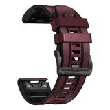 26mm Garmin Watch Strap | Silicone With Leather Top Layer | 9 Colours Available