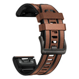 26mm Garmin Watch Strap | Silicone With Leather Top Layer | 9 Colours Available
