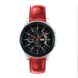 For Garmin Vivoactive 4, Venu 2/3 & Forerunner 255/255M/265 | Red Smooth Leather Strap