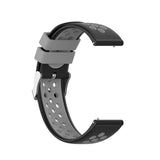 For Garmin Vivoactive 4, Venu 2/3 & Forerunner 255/255M/265 | Silicone Sports Strap | Black/Grey