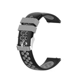 For Garmin Vivoactive 4, Venu 2/3 & Forerunner 255/255M/265 | Silicone Sports Strap | Black/Grey