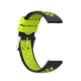 For Garmin Vivoactive 4, Venu 2/3 & Forerunner 255/255M/265 | Silicone Sports Strap | Black/Lime