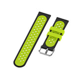 For Garmin Vivoactive 4, Venu 2/3 & Forerunner 255/255M/265 | Silicone Sports Strap | Black/Lime