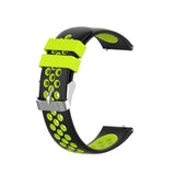 For Garmin Vivoactive 4, Venu 2/3 & Forerunner 255/255M/265 | Silicone Sports Strap | Black/Lime