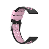 For Garmin Vivoactive 4, Venu 2/3 & Forerunner 255/255M/265 | Silicone Sports Strap | Black/Pink