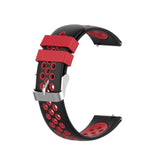 For Garmin Vivoactive 4, Venu 2/3 & Forerunner 255/255M/265 | Silicone Sports Strap | Black/Red