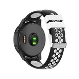 For Garmin Vivoactive 4, Venu 2/3 & Forerunner 255/255M/265 | Silicone Sports Strap | Black/White