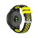 For Garmin Vivoactive 4, Venu 2/3 & Forerunner 255/255M/265 | Silicone Sports Strap | Black/Yellow