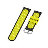 For Garmin Vivoactive 4, Venu 2/3 & Forerunner 255/255M/265 | Silicone Sports Strap | Black/Yellow