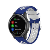 For Garmin Vivoactive 4, Venu 2/3 & Forerunner 255/255M/265 | Silicone Sports Strap | Blue/White