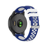 For Garmin Vivoactive 4, Venu 2/3 & Forerunner 255/255M/265 | Silicone Sports Strap | Blue/White