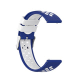 For Garmin Vivoactive 4, Venu 2/3 & Forerunner 255/255M/265 | Silicone Sports Strap | Blue/White