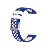 For Garmin Vivoactive 4, Venu 2/3 & Forerunner 255/255M/265 | Silicone Sports Strap | Blue/White