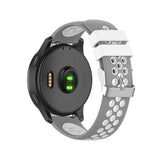 For Garmin Vivoactive 4, Venu 2/3 & Forerunner 255/255M/265 | Silicone Sports Strap | Grey/White