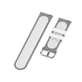 For Garmin Vivoactive 4, Venu 2/3 & Forerunner 255/255M/265 | Silicone Sports Strap | Grey/White