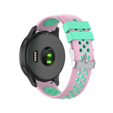For Garmin Vivoactive 4, Venu 2/3 & Forerunner 255/255M/265 | Silicone Sports Strap | Pink/Green