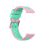 For Garmin Vivoactive 4, Venu 2/3 & Forerunner 255/255M/265 | Silicone Sports Strap | Pink/Green