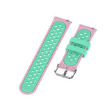 For Garmin Vivoactive 4, Venu 2/3 & Forerunner 255/255M/265 | Silicone Sports Strap | Pink/Green