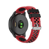 For Garmin Vivoactive 4, Venu 2/3 & Forerunner 255/255M/265 | Silicone Sports Strap | Red/Black