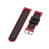 For Garmin Vivoactive 4, Venu 2/3 & Forerunner 255/255M/265 | Silicone Sports Strap | Red/Black