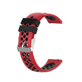 For Garmin Vivoactive 4, Venu 2/3 & Forerunner 255/255M/265 | Silicone Sports Strap | Red/Black