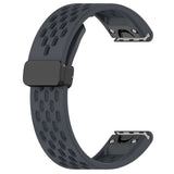 26mm Garmin Watch Strap | Folding Clasp Silicone Sports | 10 Colours Available