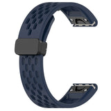 26mm Garmin Watch Strap | Folding Clasp Silicone Sports | 10 Colours Available